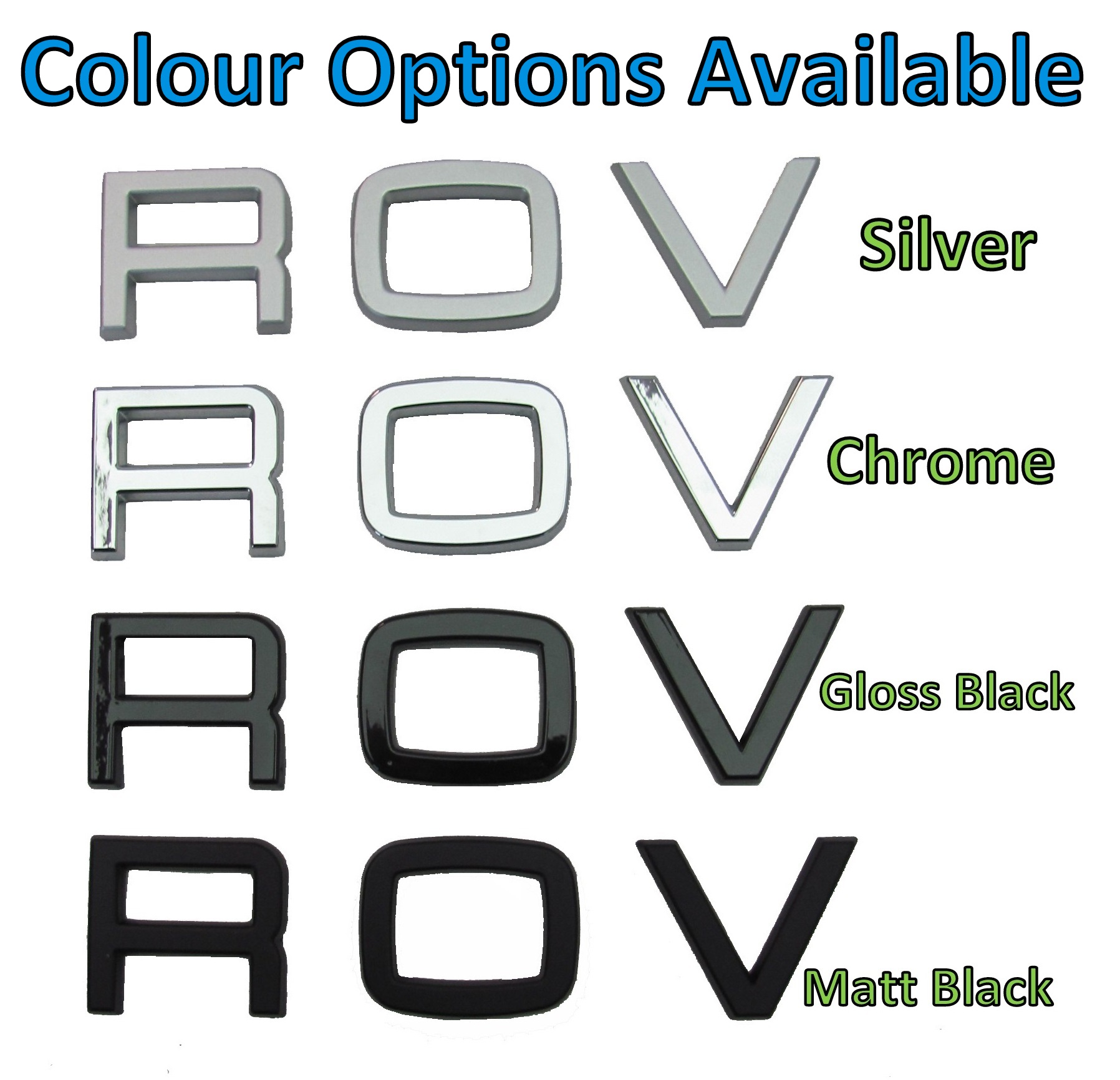Black Lettering original pin type Range Rover Classic font decal badge eBay
